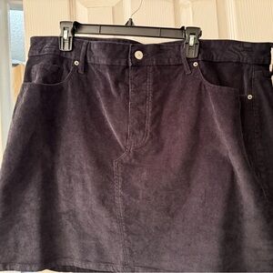 Old Navy black corduroy mini skirt.